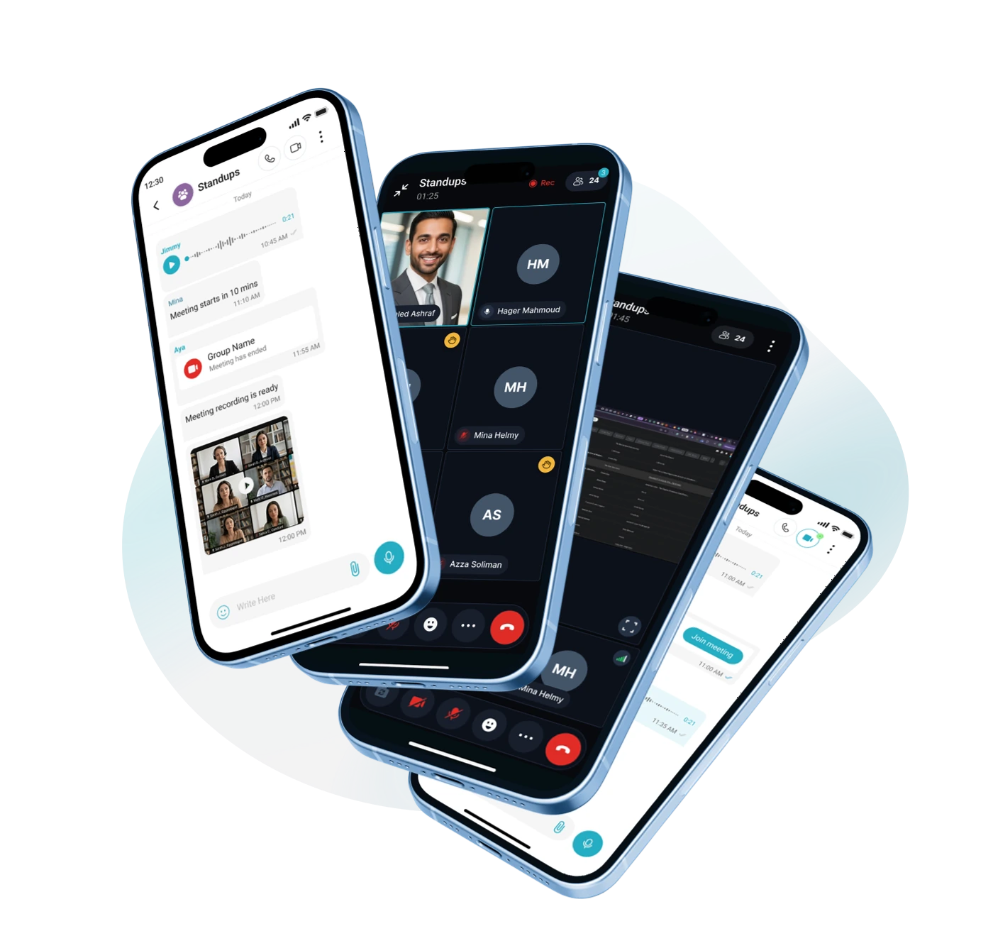 SpaceJAT meeting recording across mobile devices